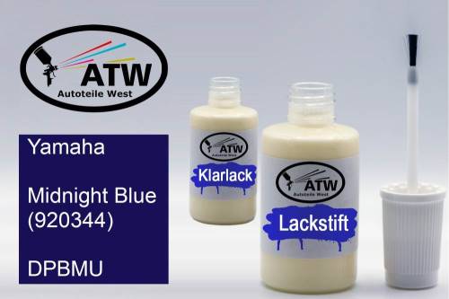 Yamaha, Midnight Blue (920344), DPBMU: 20ml Lackstift + 20ml Klarlack - Set, von ATW Autoteile West.